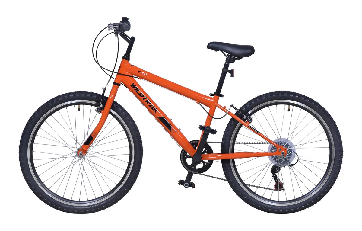 Wildtrak - Bicicletta da 24 pollici per bambini dagli 8 ai 10 anni, freni regolabili - Arancione
