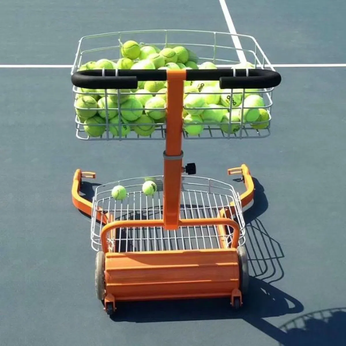 Carrello per raccogliere palline da tennis, cestino automatico per raccogliere fino a 290 palline da tennis, comoda attrezzatura per raccogliere le palline