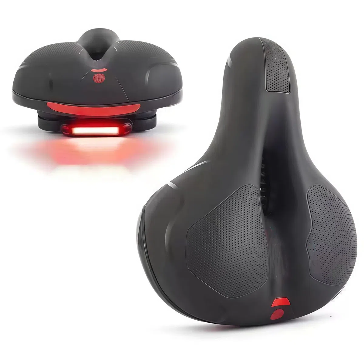 Sella Bici Comoda in Gel per Trek Emonda SL Disc 2018 | Sella Bici Comoda con Fanali Posteriori Ricaricabili Sella Per Bicicletta Uomo Donna Cuscino Posteriore per Bicicletta