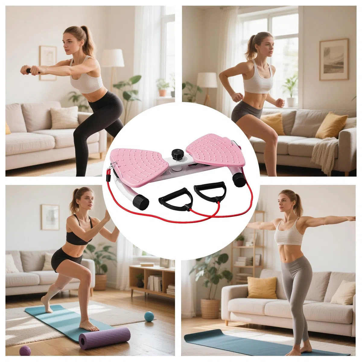 Macchina Twist per Esercizi Fisici Attrezzo per Allenamento del Core con | Tavola per Torsioni Addominali Per Uomini E Donne, Allenamento A Casa, Appartamento, Palestra E Fitness