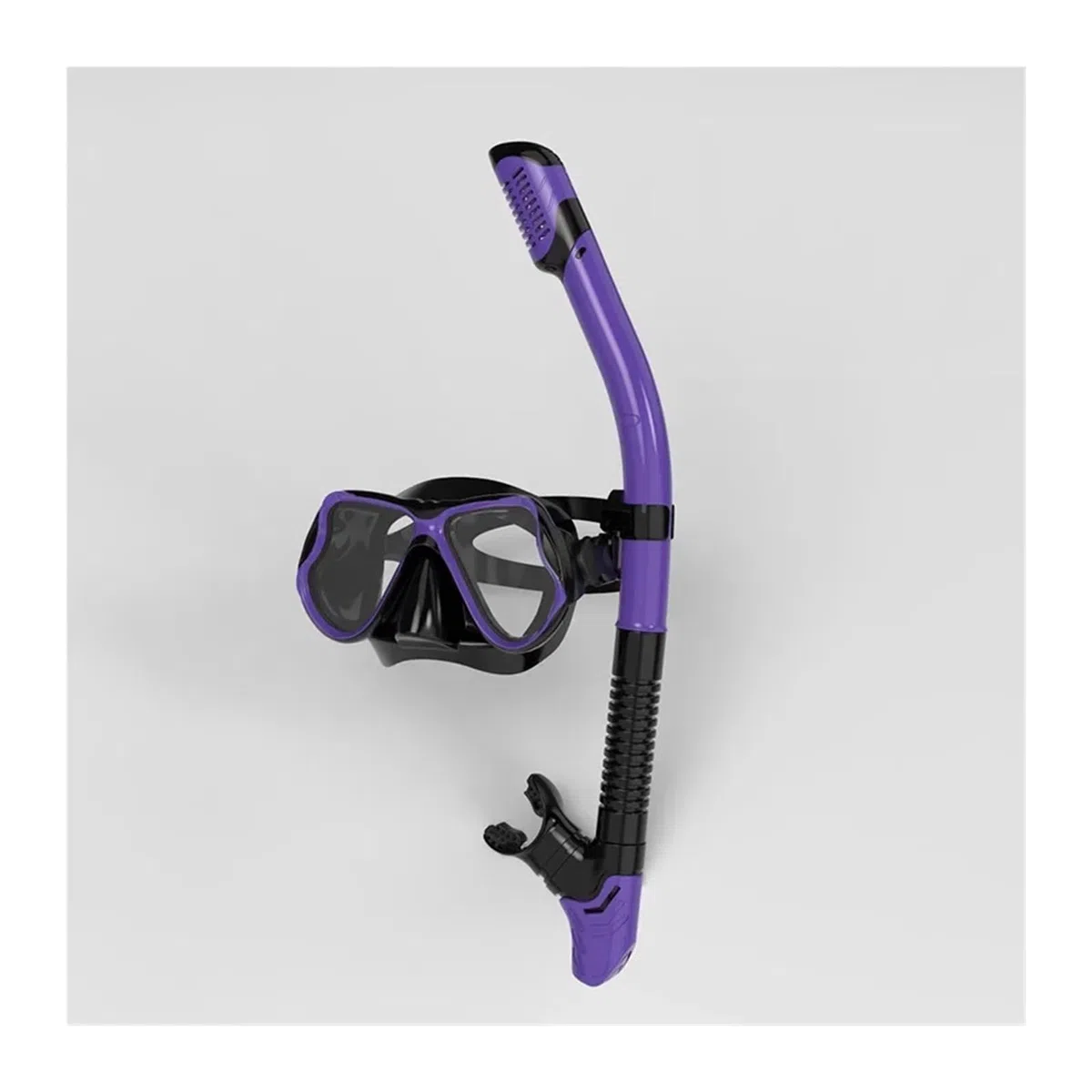 Maschera Snorkeling Mask Set di occhiali da sub Set professionale per lo snorkeling Maschera da sub in silicone con montatura grande Snorkel completamente asciutto