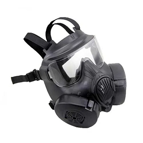 Maschera protettiva tattica M50 per softair e paintball, design doppia ventola, nera