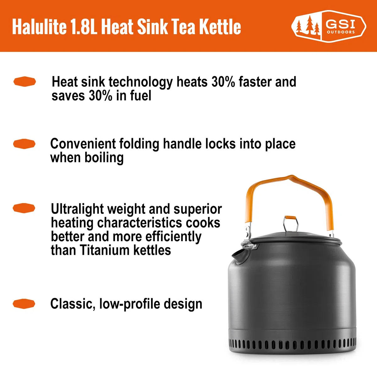 GSI Outdoors Halulite 1,8 l Tea Kettle HS Volume 1,8 l
