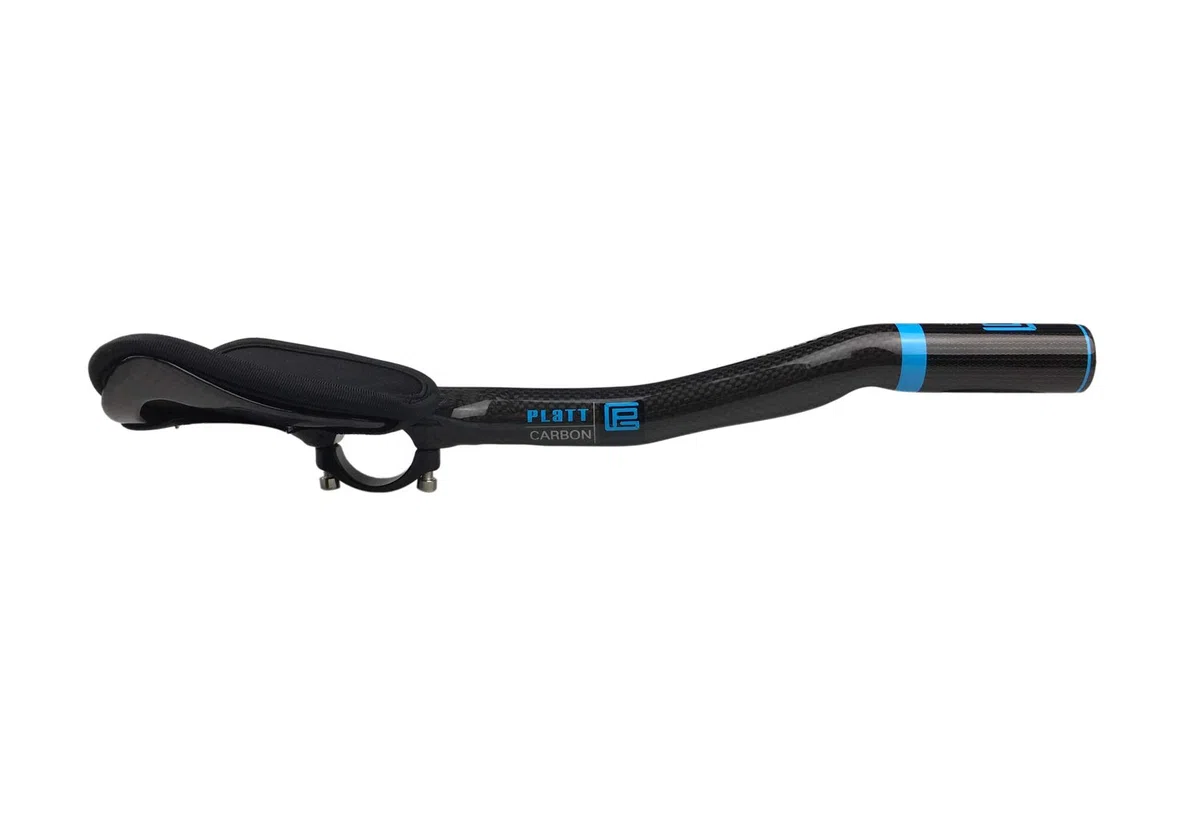PLATT Manubrio per bicicletta 31,8, in carbonio, da corsa/triathlon, Aerobar, prolunga manubrio Tri Bar, 3K lucido