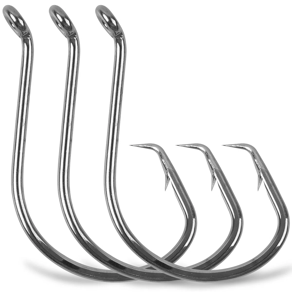 SILANON - Ami da Pesca circolari, 120 Pezzi, 2 x Forti ami da Pesca per Acqua salata e Polipo, Ganci circolari Personalizzati, in Acciaio ad Alto tenore di Carbonio, Unisex - Adulto, 120pcs 10/0