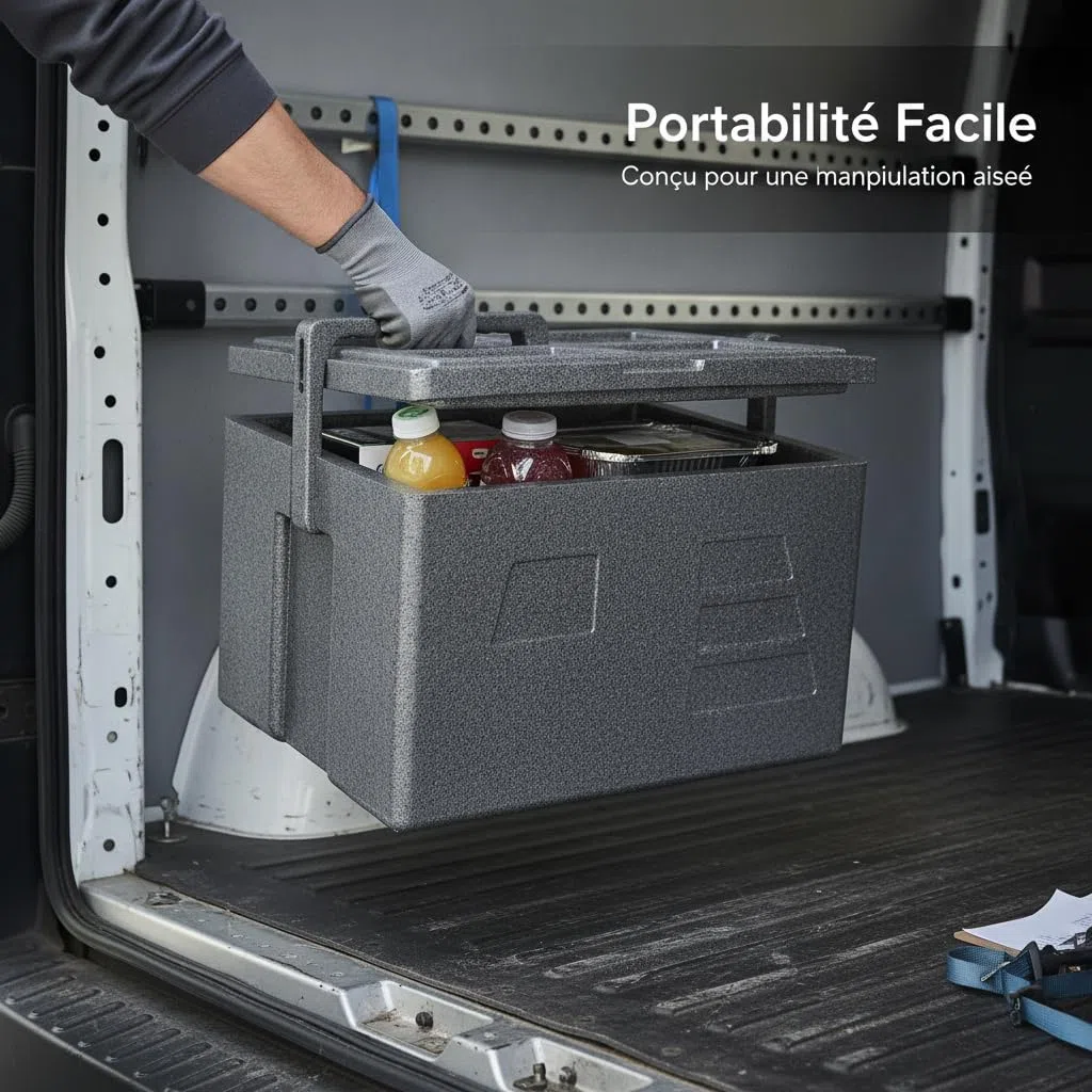 Contenitore Termico Professionale per Alimenti, Contenitore Isotermico Robusto per Trasporto Alimenti, per alimenti freddi, Style 1