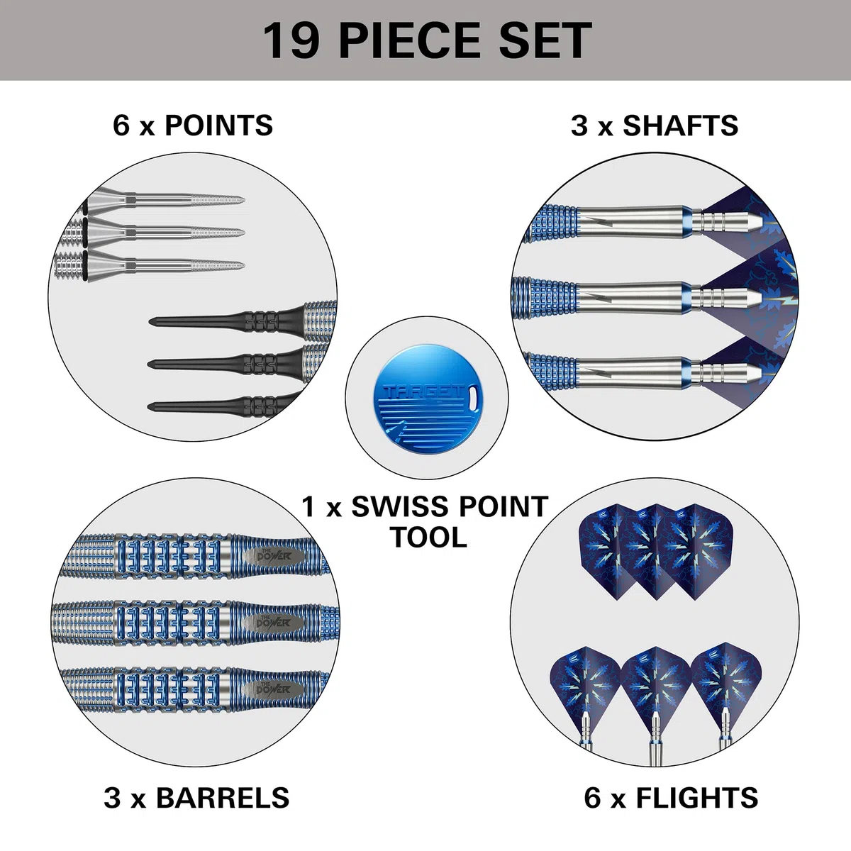 Target Darts Phil Taylor Punta Morbida Gx2 Set di Freccette, 18G/20G | Freccette al 95% in Tungsteno, Alette PRO Ultra N. 6/Vapor S e Aste in Titanio Power, Punti Pixel | Edizione Giocatore Power