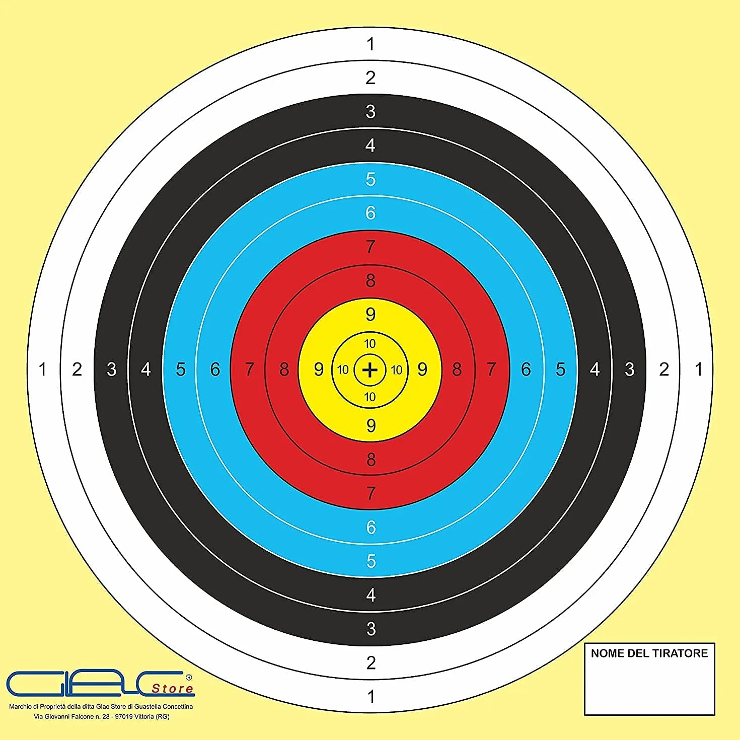 Target Bersaglio Battifreccia Batti Freccia in Schiuma 60x60x7,5cm Nero Tiro con l’Arco e n. 5 Bersagli Target Grande in Carta con Nome Tiratore