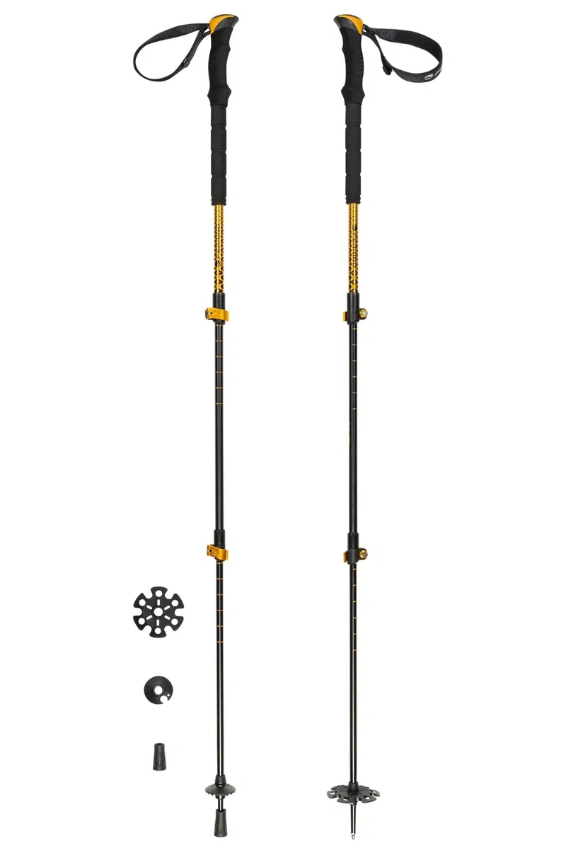 Ferrino mustang 78376 MCC colore arancione nero bastoncino in alluminio ideale per escursionismo invernale ciaspole ski alp e trekking