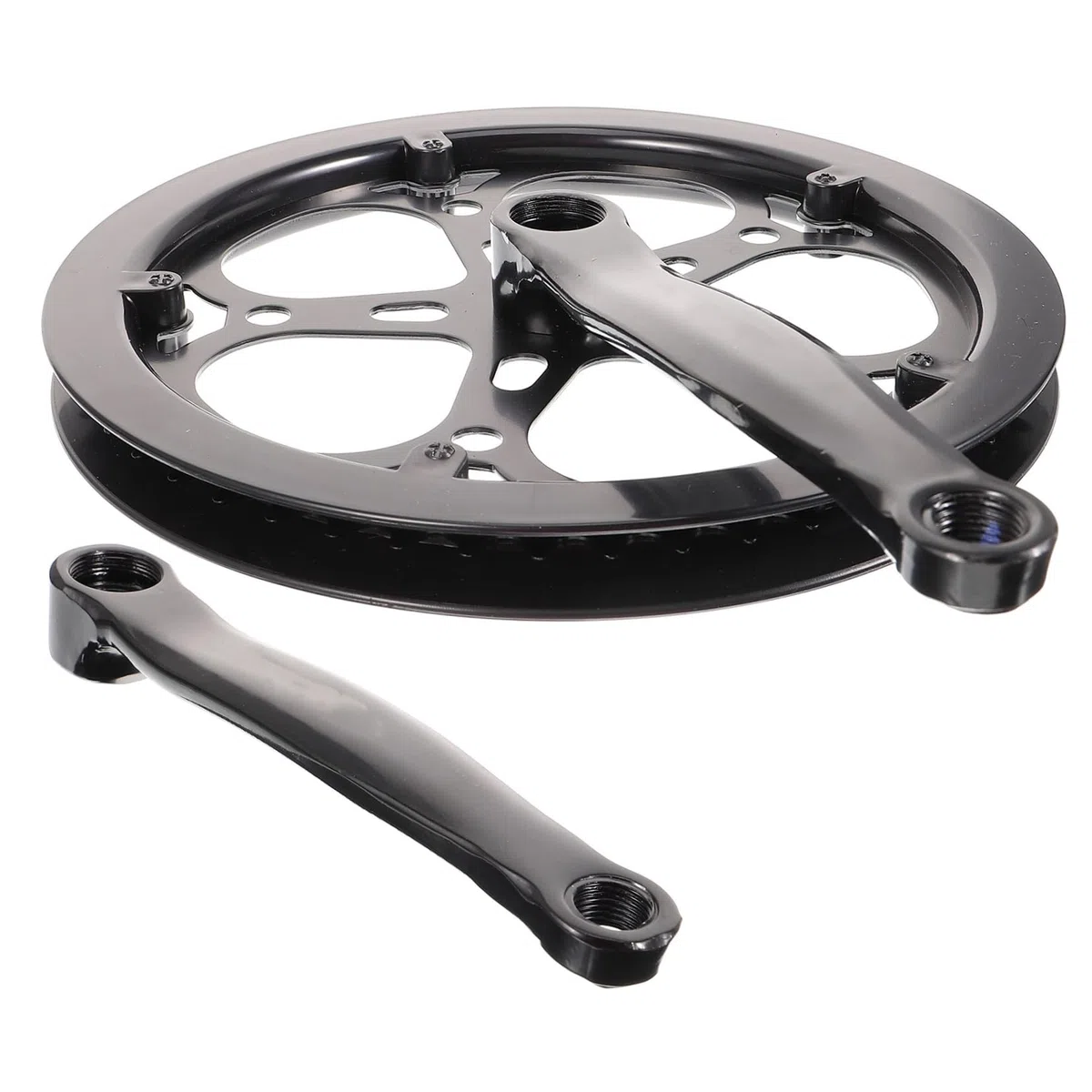 Guarnitura per Mountain Bike e Bici da Pista, Manovella Cava Rimovibile 170 MM Corona Singola da 52 Denti in Metallo, Accessori di Ricambio per Ciclismo Bullone Catena