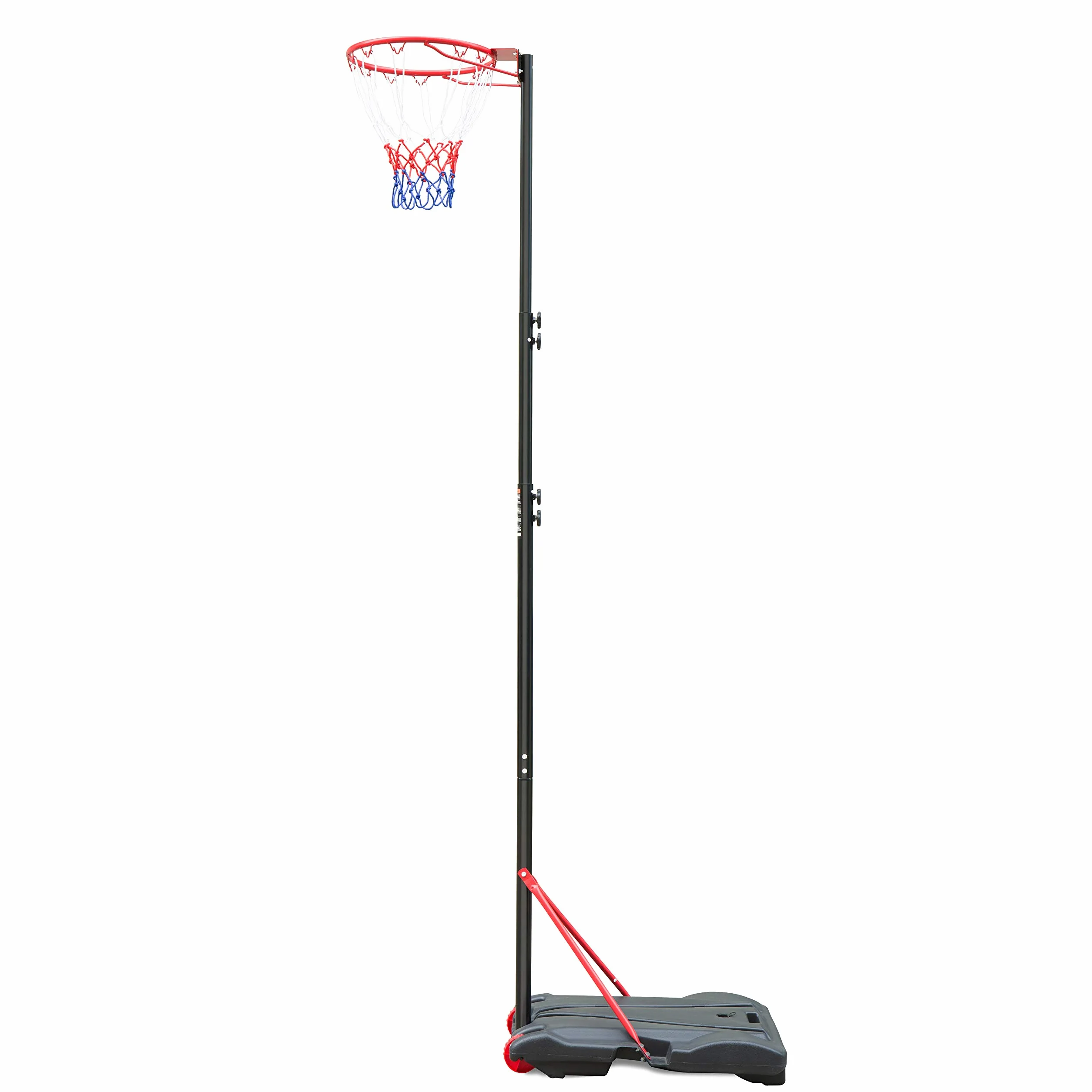 Silver Valley Pro Court - Canestro da netball regolabile in altezza e palo ufficiale portatile