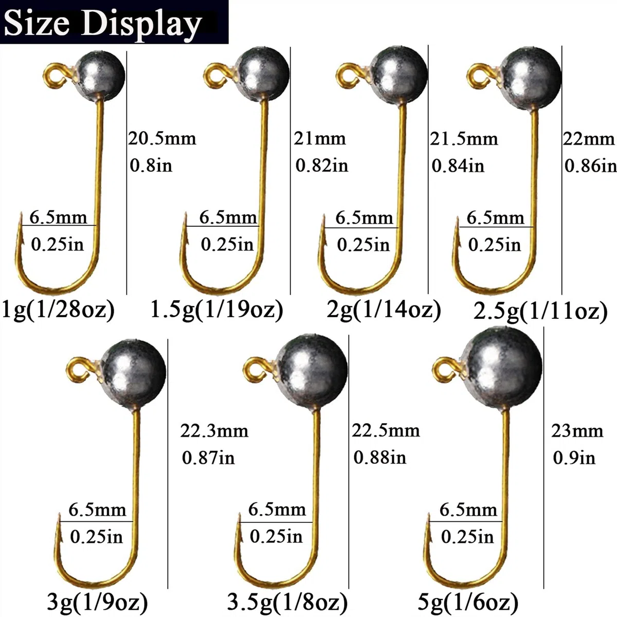 Amo da pesca 10pcs / lot Micro Jig Head Gancio da pesca 1G-5G Gancio da pesca del ghiaccio Mini manovella Jig Fishhook Accessori morbidi Attrezzatura da pesca Ami da pesca mare ( Color : 5g )