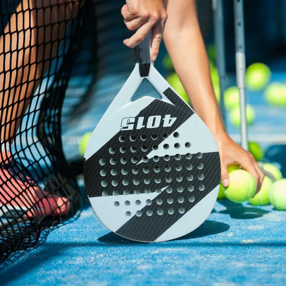Beachs - Racchetta da tennis professionale per paddle da tennis, leggera e morbida, racchetta da tennis anti-pagaia per uomo e donna