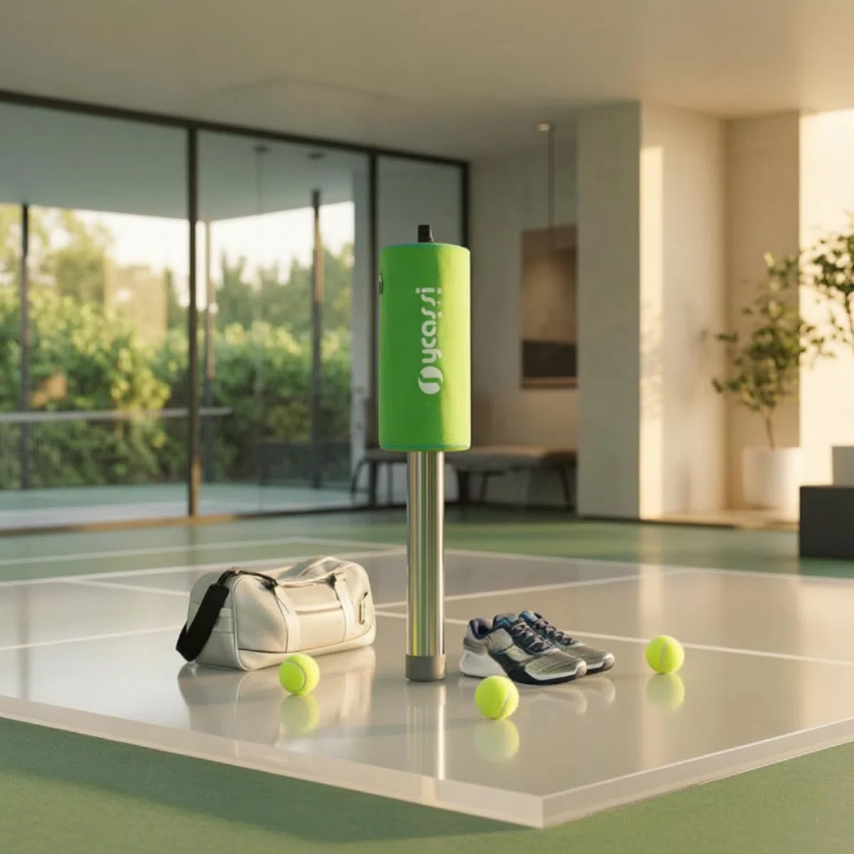 Milageto Tubo Raccogli Palline con Sacca Leggero Raccogli Palle da Tennis Robusto Attrezzatura per Tennisti