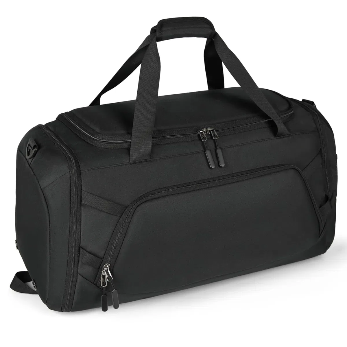 RAINSMORE Borsone Palestra Uomo Borsone da Viaggio Grande Borsa Palestra Donna con Scomparto Scarpe e Tasca bagnata Duffel Bag Gym Bag 55L Nero