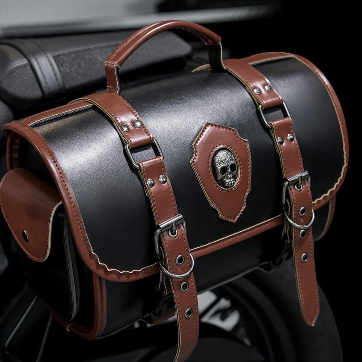 Borsa degli attrezzi per moto, borsa per attrezzi da equitazione, multiuso per telaio laterale, scooter elettrico, sedile posteriore