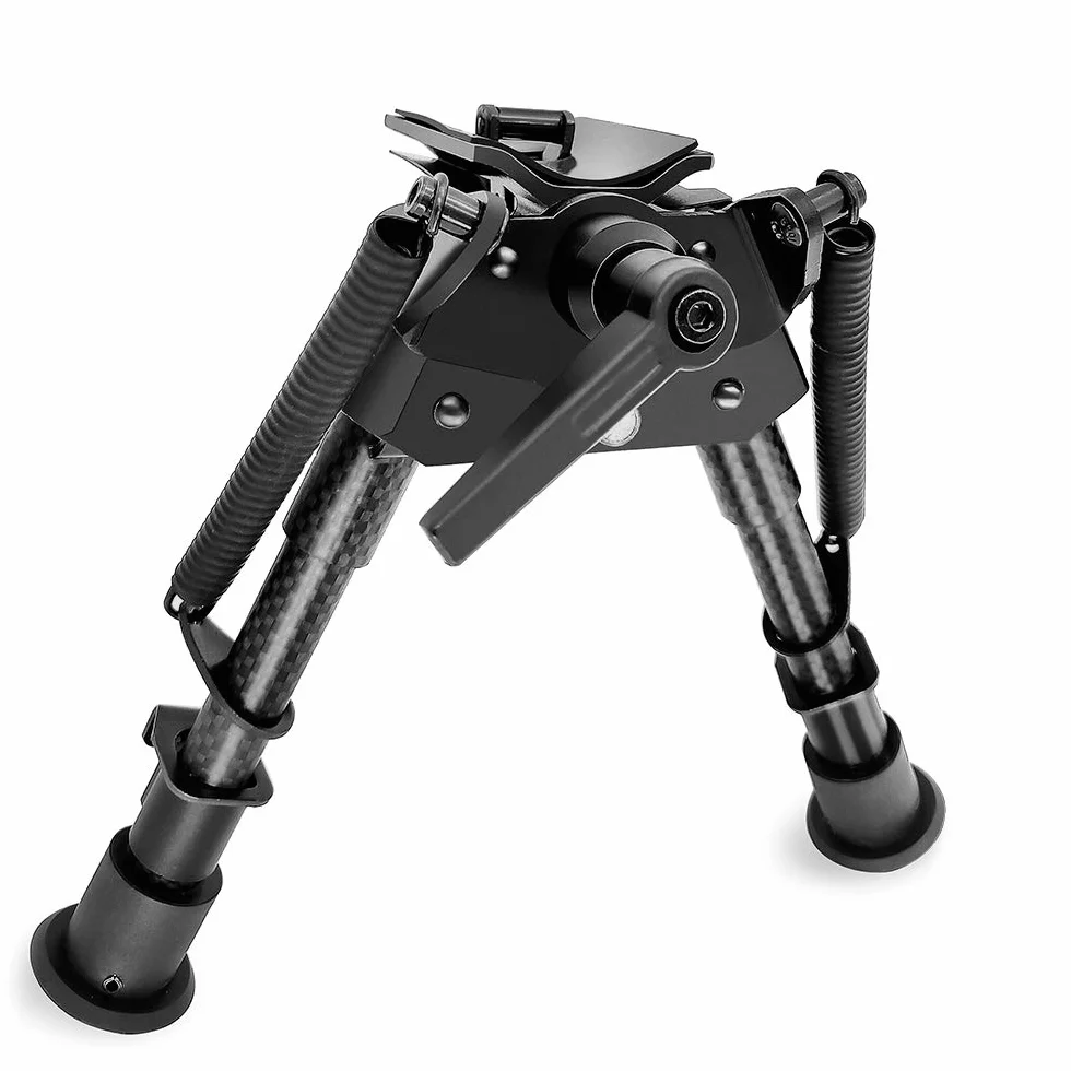 15-23cm Bipiede in fibra di carbonio Base Basculante Bipiede da tiro con leva di blocco