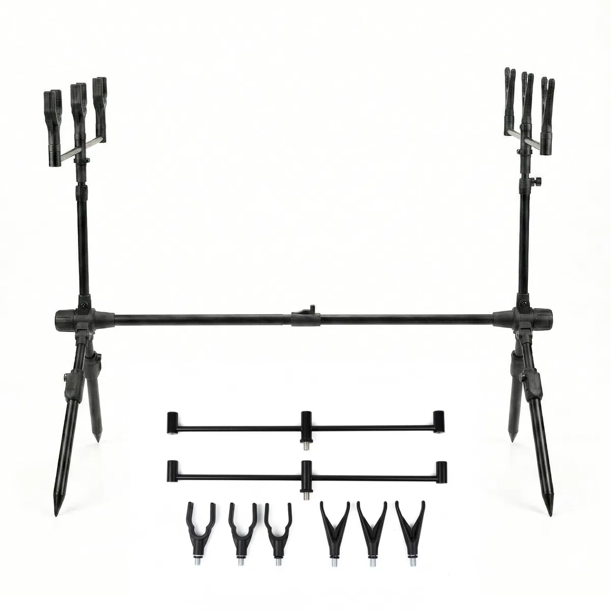 Rod Pod Supporto per canne da pesca, treppiede supporto da pesca con borsa, accessori da pesca, pesca alla carpa