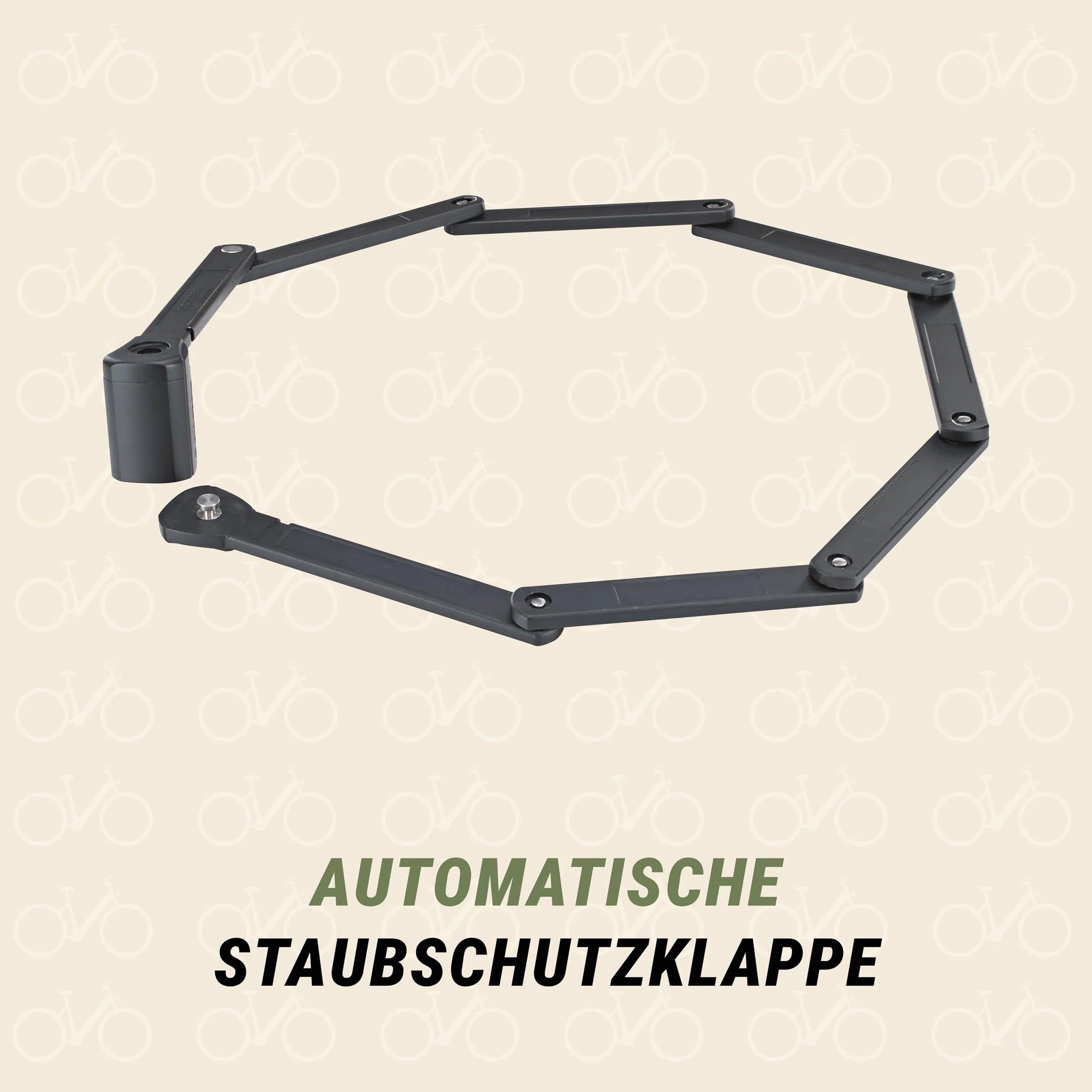 Prophete Lucchetto pieghevole XXL 120 cm – Acciaio temprato con tecnologia Laser Cut – Include supporto per bicicletta, e-bike ed e-scooter – Antifurto sicuro