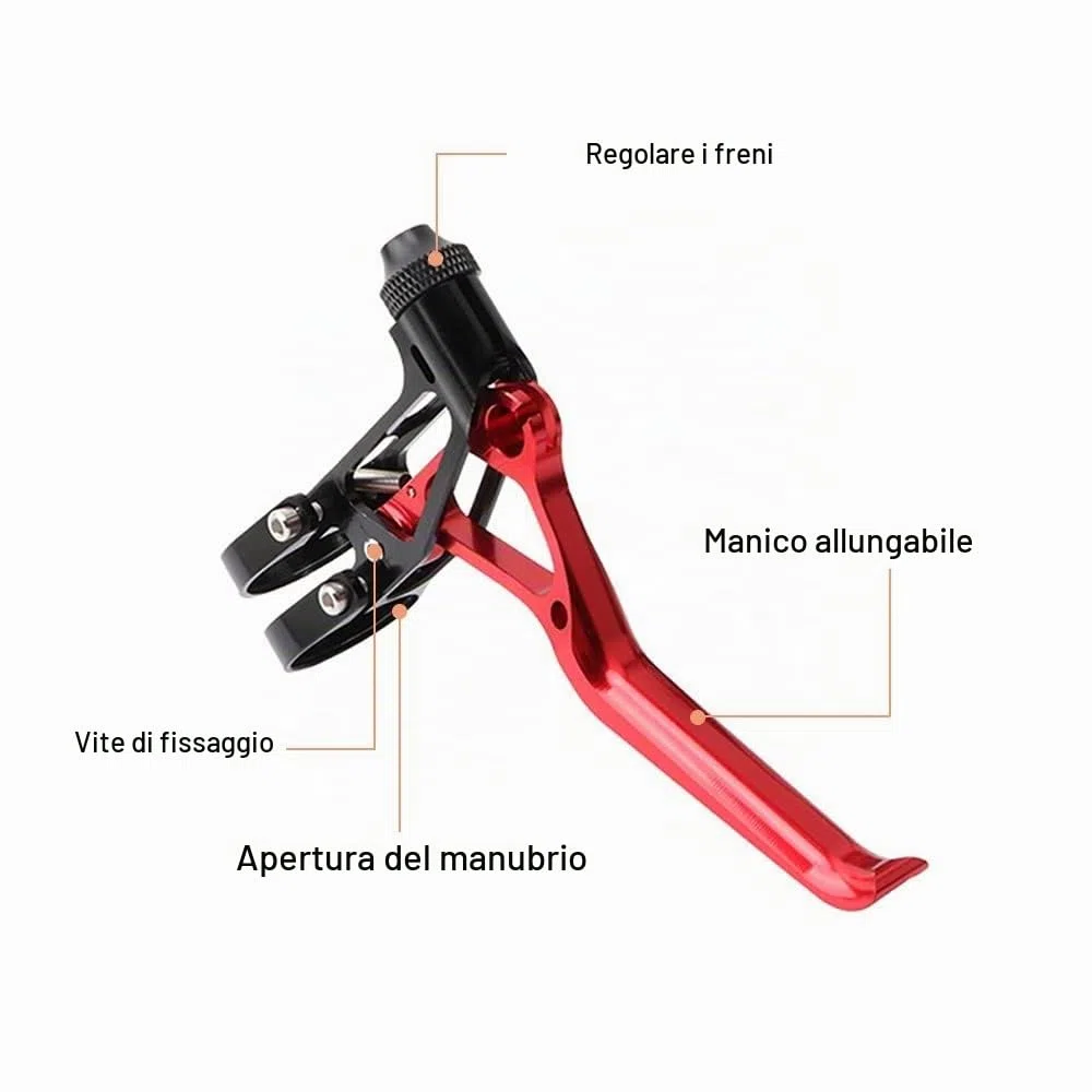 MiOYOOW 1 Paia Leve Freno Bici in Lega di Alluminio Leva della Maniglia del Freno a V Regolabile Leggero per Bici da Strada MTB BMX
