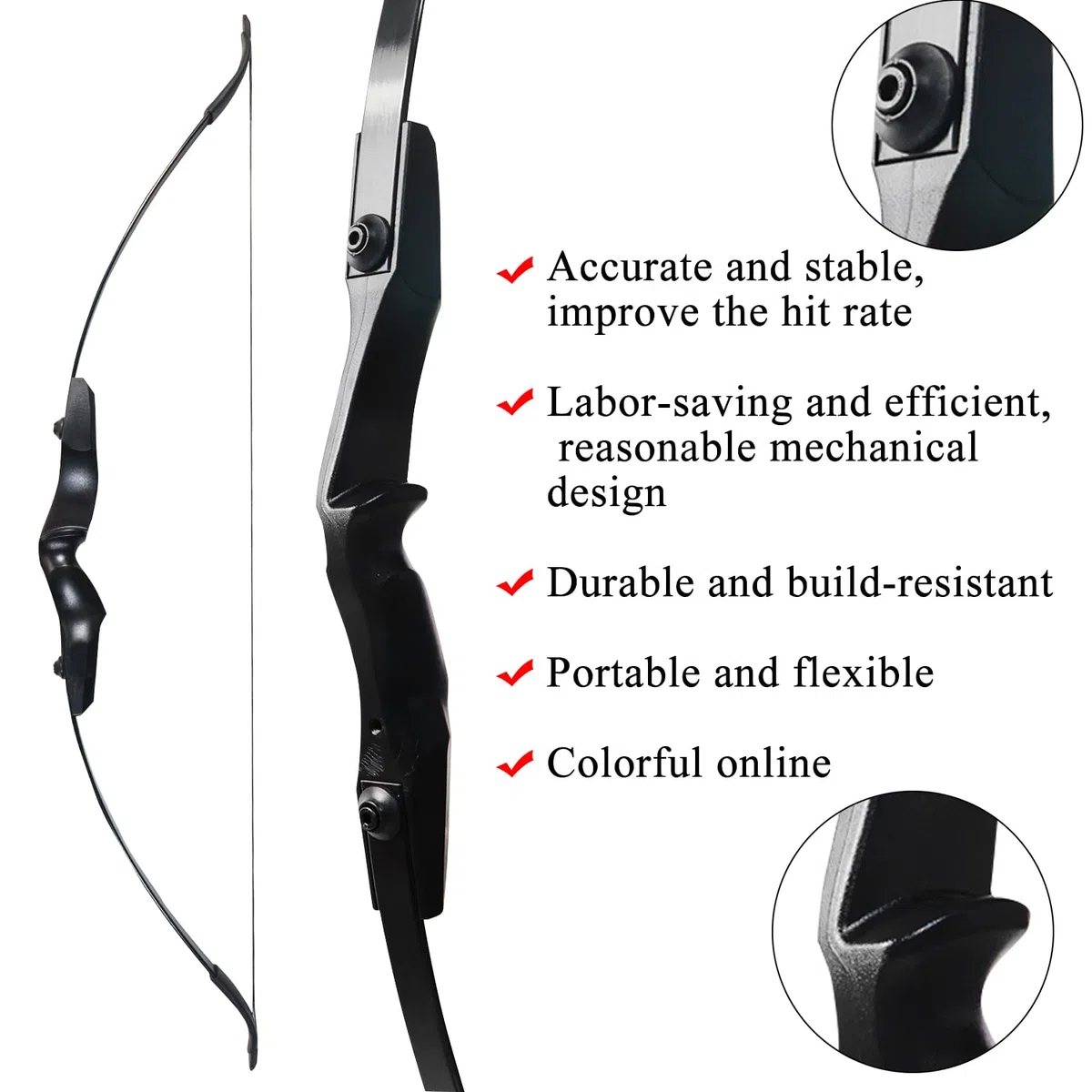 Arco e Arrow Recurve Set per Adulti, Principianti, Adolescenti, Arco da tiro con l'arco a Mano Destra per la pratica del bersaglio all'aperto, Competizioni di caccia e tiro con l'arco