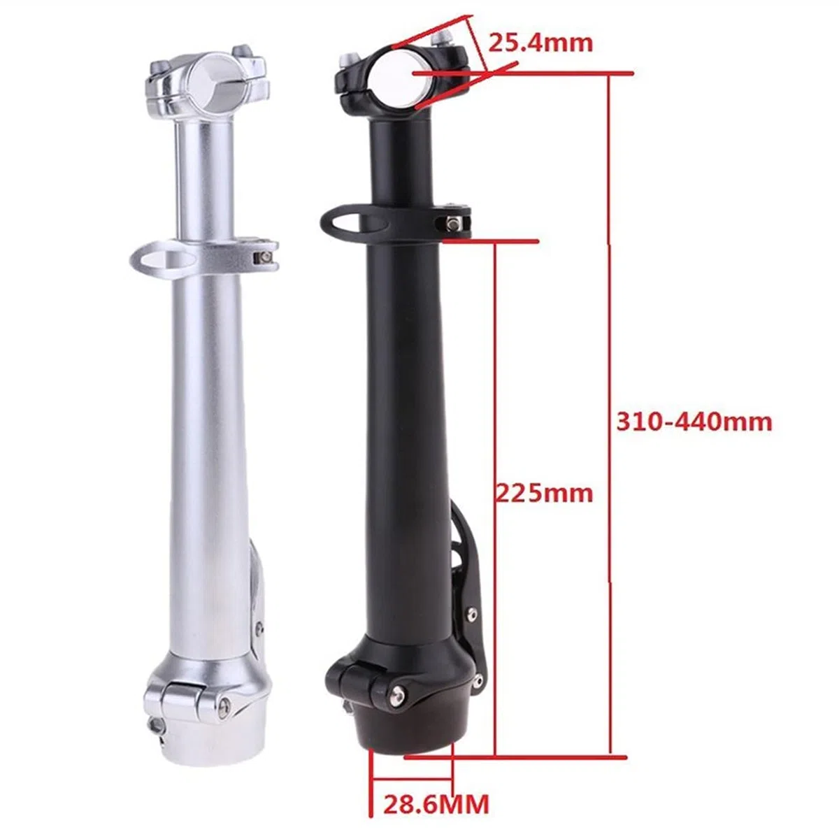 Prolunga Manubrio Bici，Alza Manubrio Bicicletta Durable pieghevole in lega di alluminio per biciclette per biciclette per biciclette antenna prove tubo bicicletta parte per lo scooter per bici pieghev