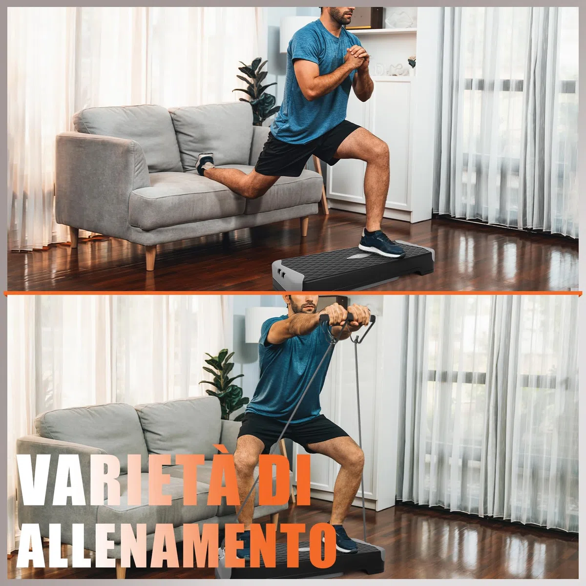 DH FitLife Stepper Fitness da Casa con Allenamento dell’Equilibrio | Pedana Step Regolabile 10/15 cm | Stepper Aerobico e Step Up Board | Piattaforma Step per Allenamento Fitness e Coordinazione