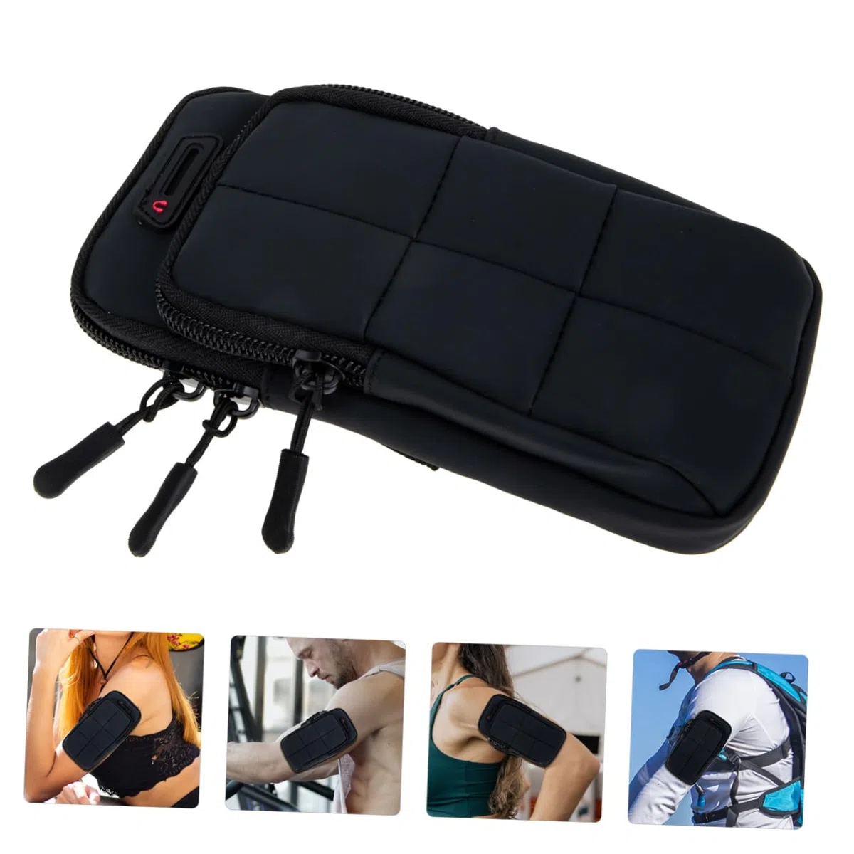 UPKOCH 3pezzi Armband Per Smartphone Elastico Per Attività Sportive Custodia Leggera Per Telefono Da Braccio Design Pratico e Comfortevolper Esercizi All Aperto Adatto Tutti Modelli Di