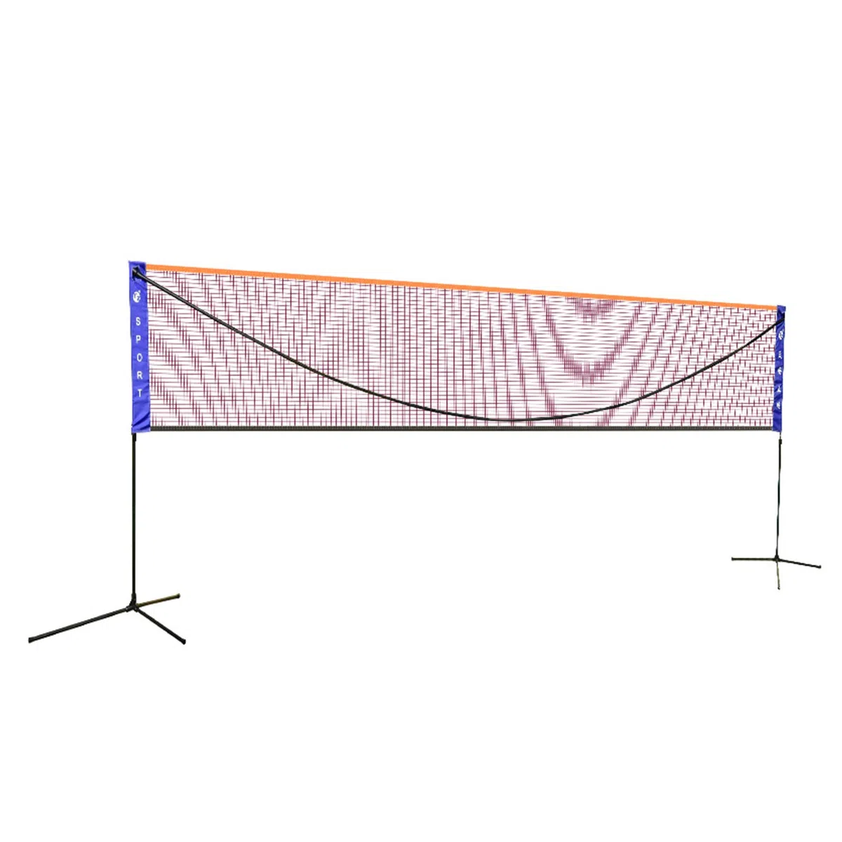 Rete da Badminton Rete da Tennis Pieghevole Portatile Rimovibile Rete da Pallavolo, per Adulti Bambini Giardino Esterno Spiaggia Patio Allenamento, con Ripiano e Borsa da Trasporto(510cm)