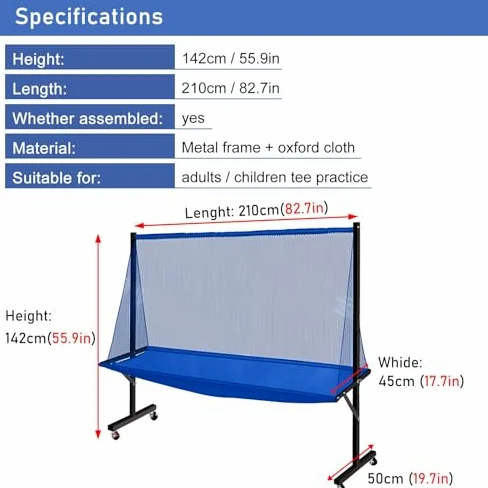Rete di cattura per palline da ping pong, rete professionale per allenamento di tavoli da 182,9-208,3 cm, collezionista e rullo