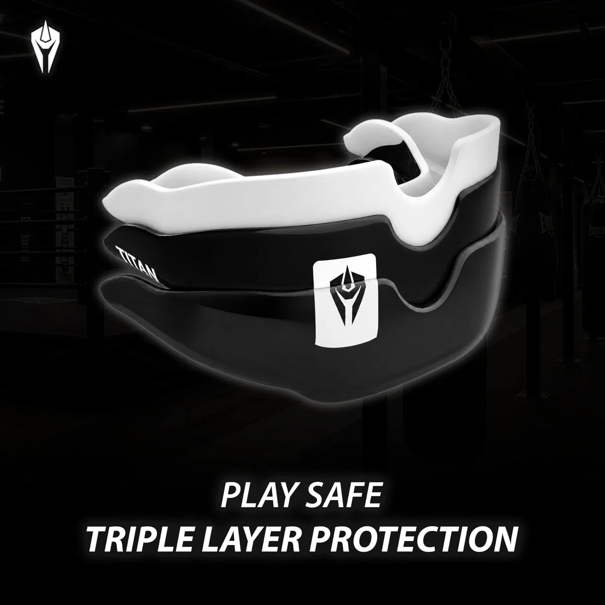 Titan Sports Paradenti – Custom Fit Boil and Bite Gum Shield per Boxe, Rugby & MMA – Shock Absorbing Adult Mouth Guard – Warp, Senior