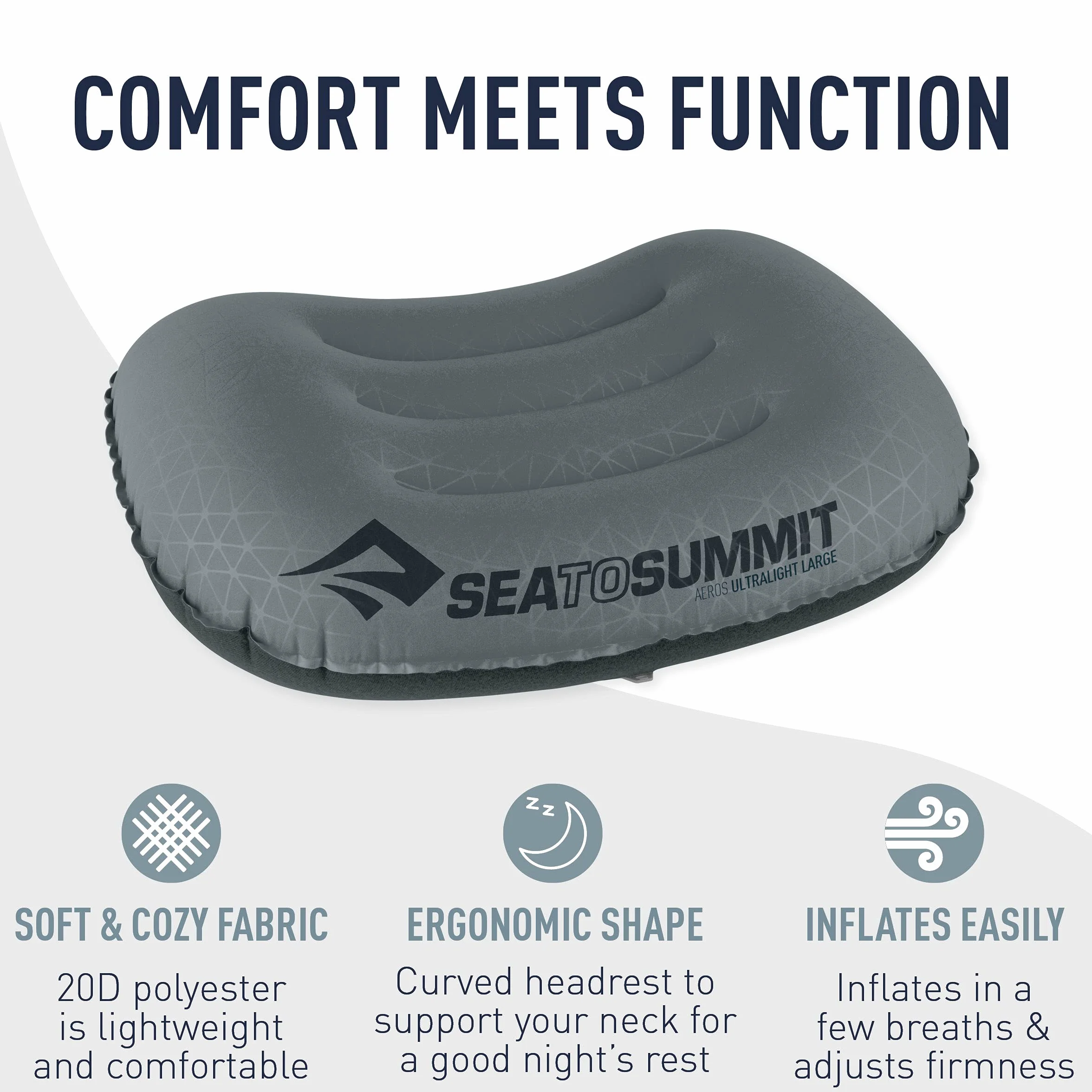 SEATO SUMMIT Almohada - Aeros Ultralight Pillow L gris Color: gris