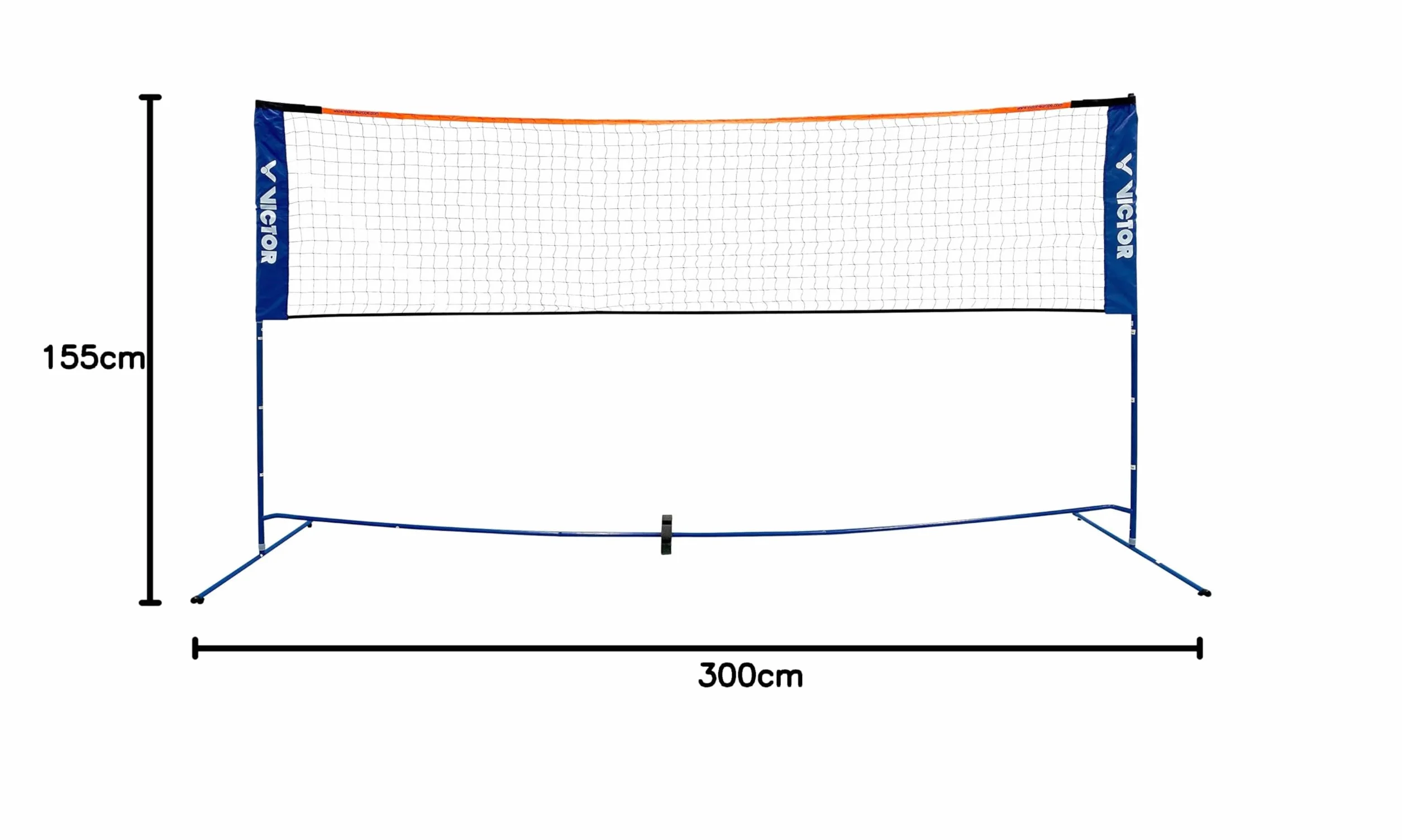 Victor Easy Badminton Net - Height-Adjustable Outdoor Multifunctional Net, 350 x 155 cm