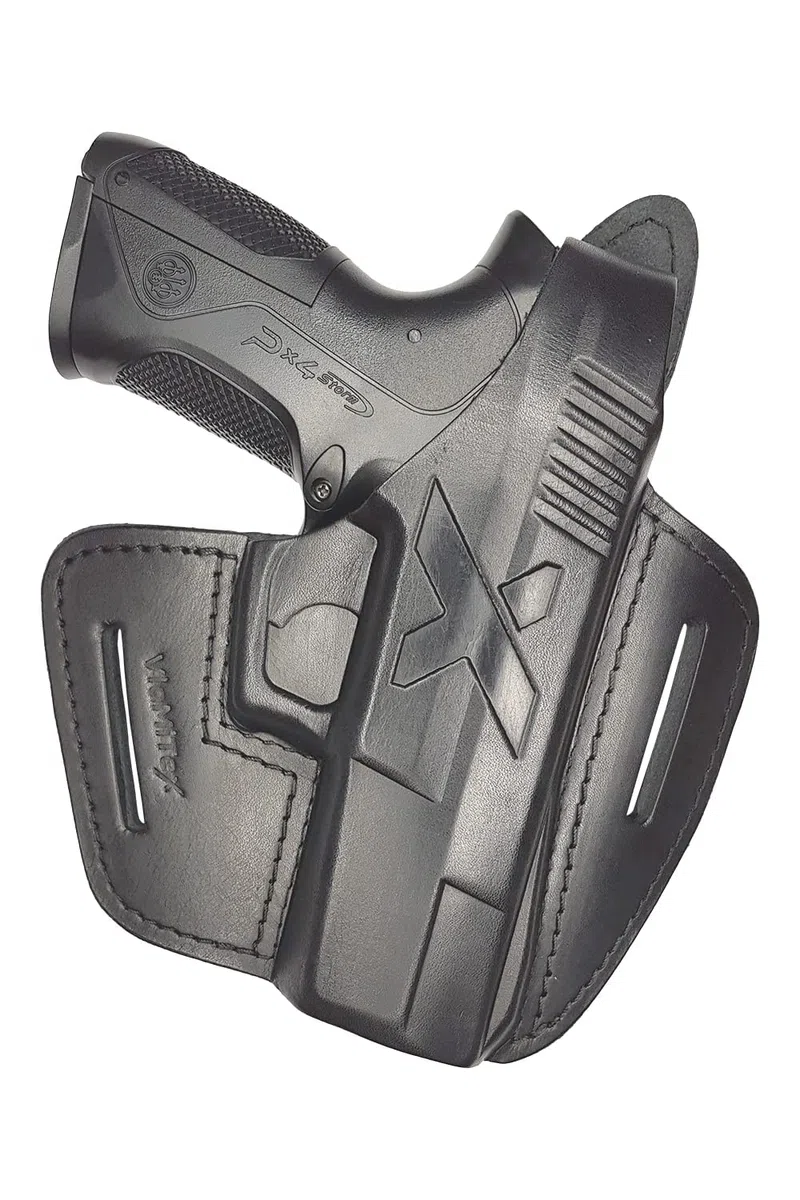 VlaMiTex B22 Fodero per Pistola Beretta Px4 Storm Full Size e Compact in Pelle Nero