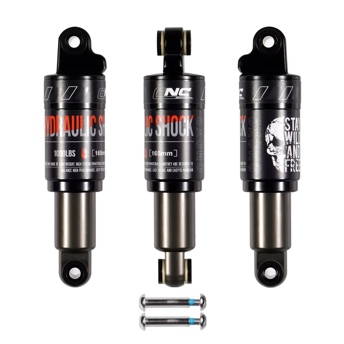 Ammortizzatore posteriore CNC per bicicletta, per mountain bike, ammortizzatore, 165 mm/125 mm/150 mm/190 mm
