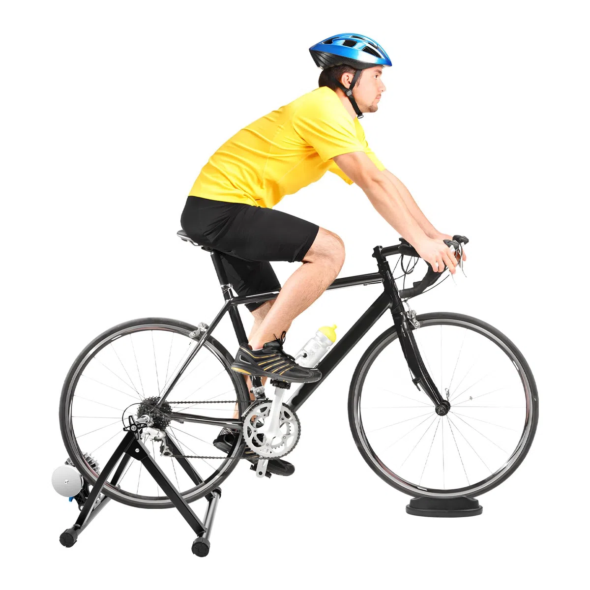 Rullo per bicicletta, pieghevole, in acciaio da 26 a 29 pollici, per allenamento a casa, fino a 120 kg, per allenamento a casa