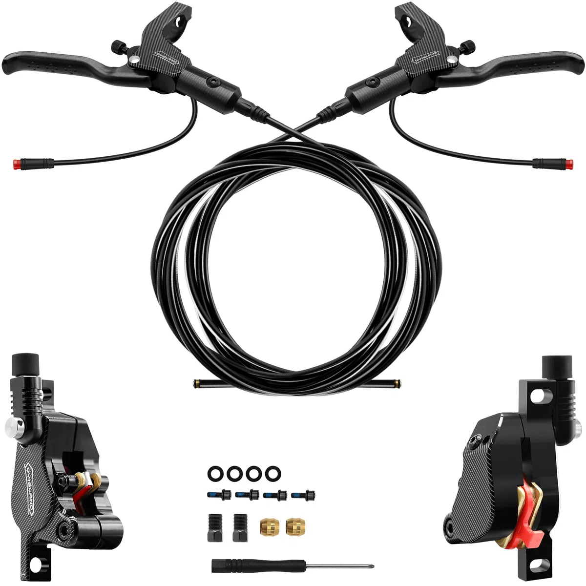 LD-210S Kit Freni a Disco Idraulico,2-Pin/Kit Freni Idraulici per Scooter Elettrico/E-Scooter