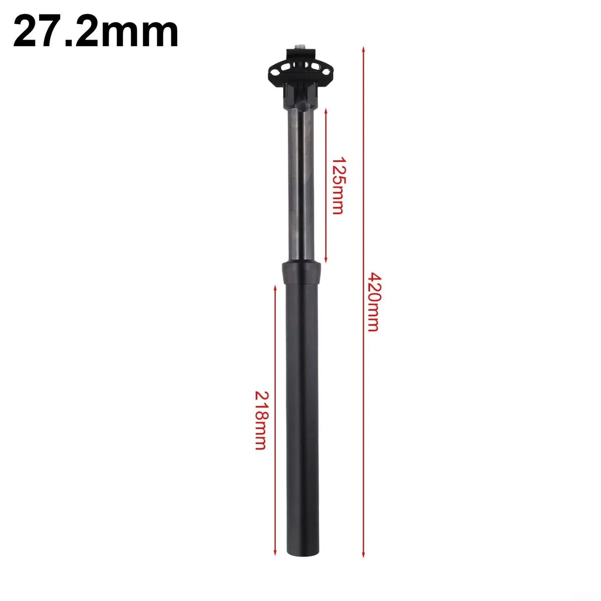 Bike Dropper Post Hydraulic, regolabile idraulico Dropper Reggisella, Controllo manuale in lega di alluminio, 27.2-33.9mm, Nero