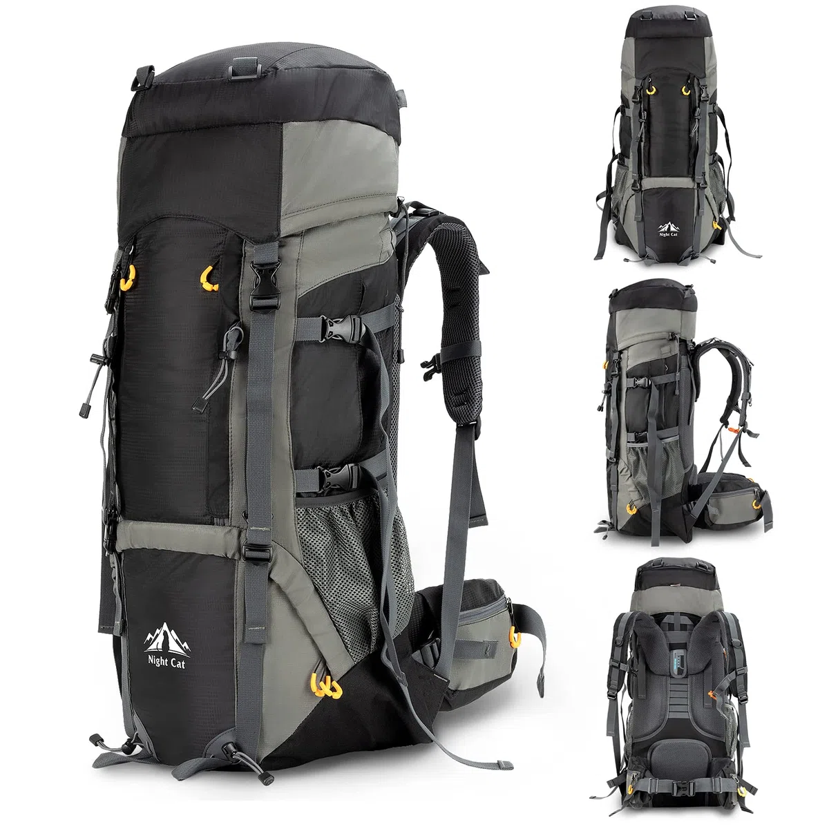 Night Cat 70L 90L Zaini da Hiking Trekking Zaino da Campeggio per Gli Uomini Donne di Arrampicata Ciclismo Viaggio Escursionismo