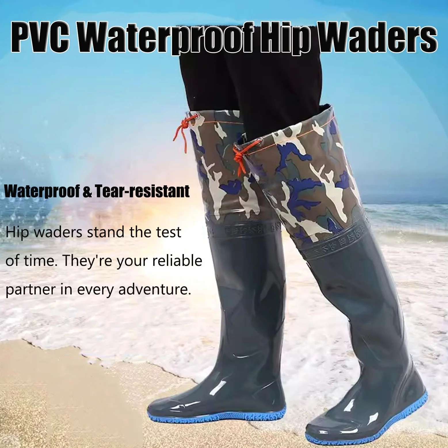 Trampolieri da Pesca | Stivali da trampoliere impermeabili in PVC, trampolieri da pesca, caccia, verde, diverse taglie UK (8,5 UK)