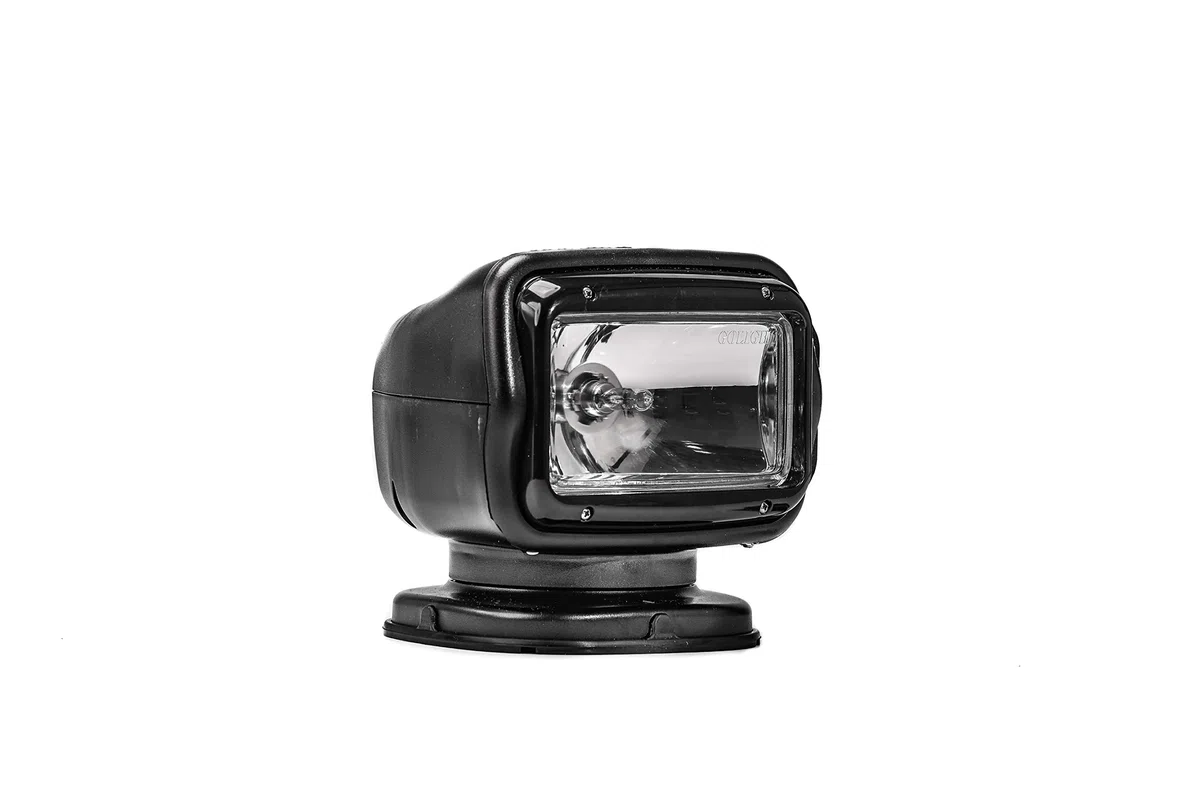 Golight | GT Series Modello 2051GT Faretto alogeno, montaggio permanente, telecomando senza fili portatile, nero