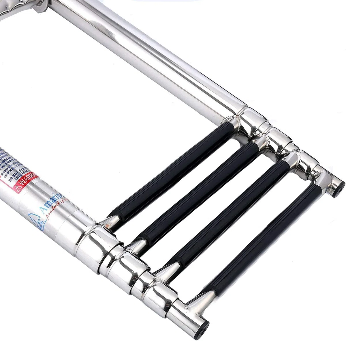 TREPPE - Scala Pieghevole in Acciaio Inox per Barca, Scala Telescopica per Barca e Yacht 4 Gradini