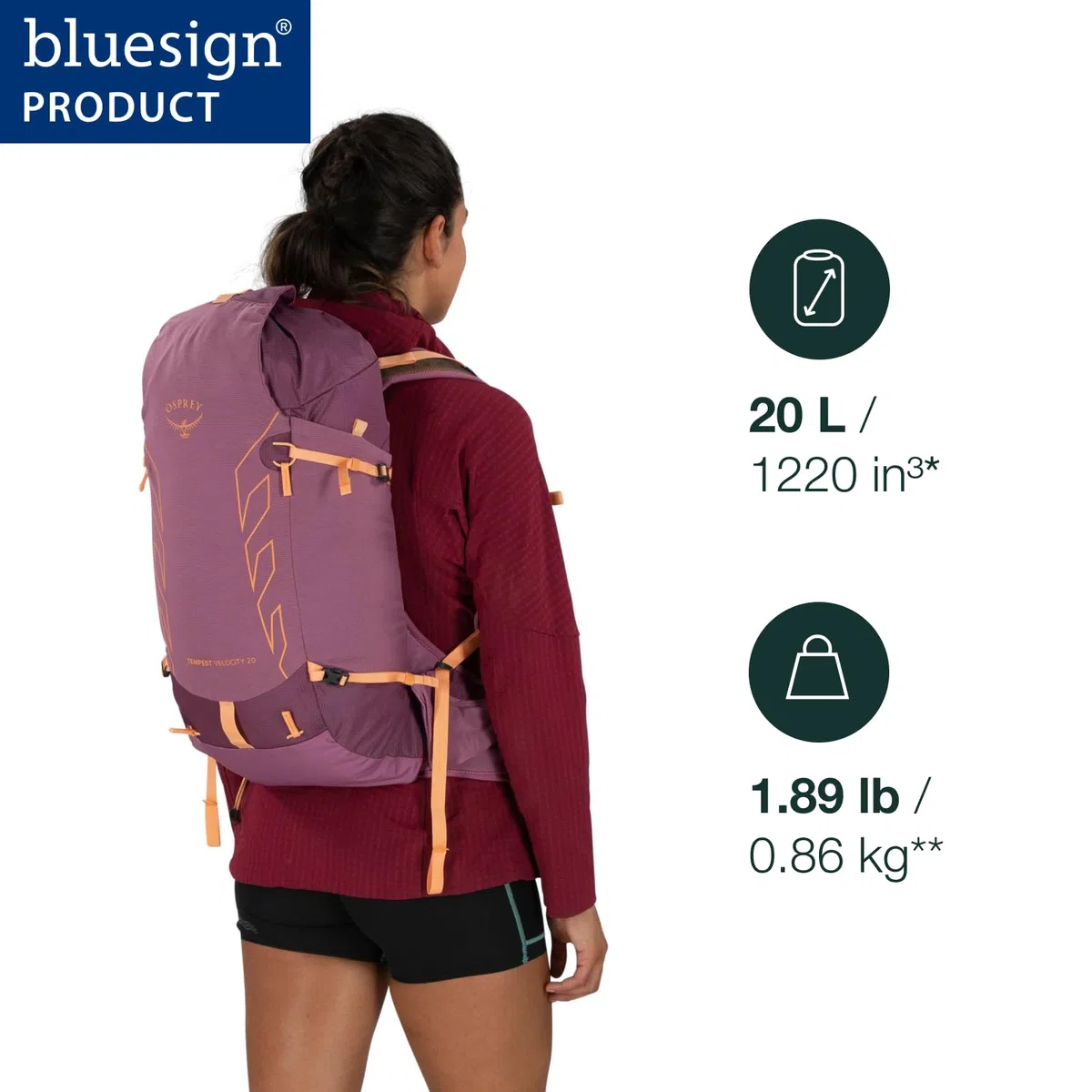 Osprey Tempest Velocity 20 Velocità Tempesta 20 Donna (Pacco da 1)