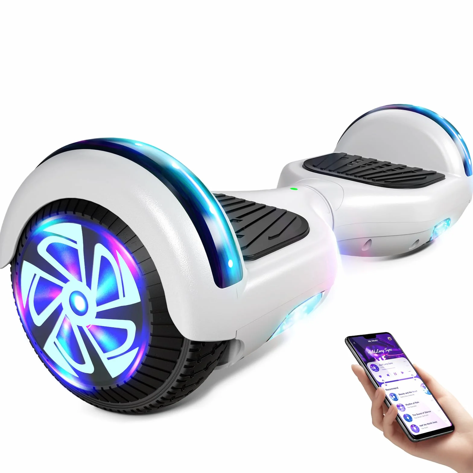 Hoverboard Hover Borad 6.5" con luci LED/Bluetooth, Skateboard Hoverboards, regalo per bambini