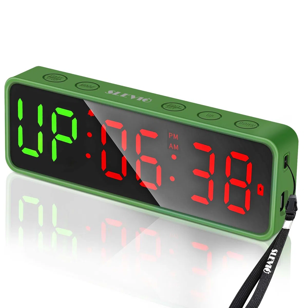 Piccolo timer da palestra, cronometro, timer magnetico a intervalli di allenamento, grande display digitale a LED, accessori per la casa, orologio per conto alla rovescia, per casa, palestra, garage
