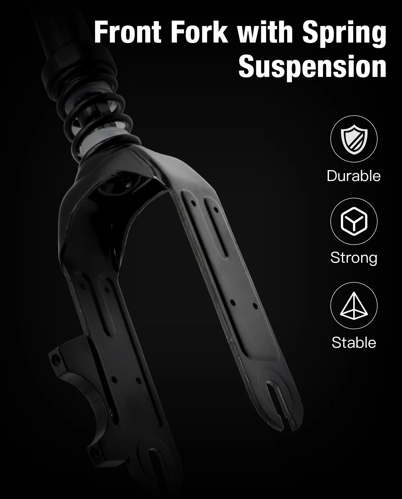 Gruppo ammortizzatore anteriore compatibile con Segway Ninebot F2 Pro KickScooter, supporto forcella anteriore con sospensione a molla in lega di alluminio per scooter, sospensione ruota, originali