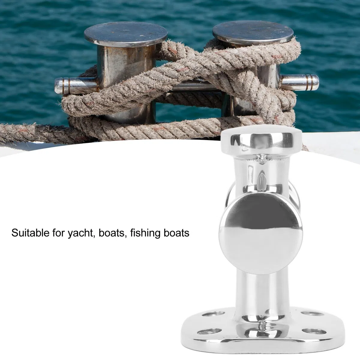 Bitta Ormeggio Bitta Ormeggio, Fissazione Solida per Saldatura Ad Alta Tecnologia Bitta Marina Lucidatura a Mano Croce Singola per Yacht