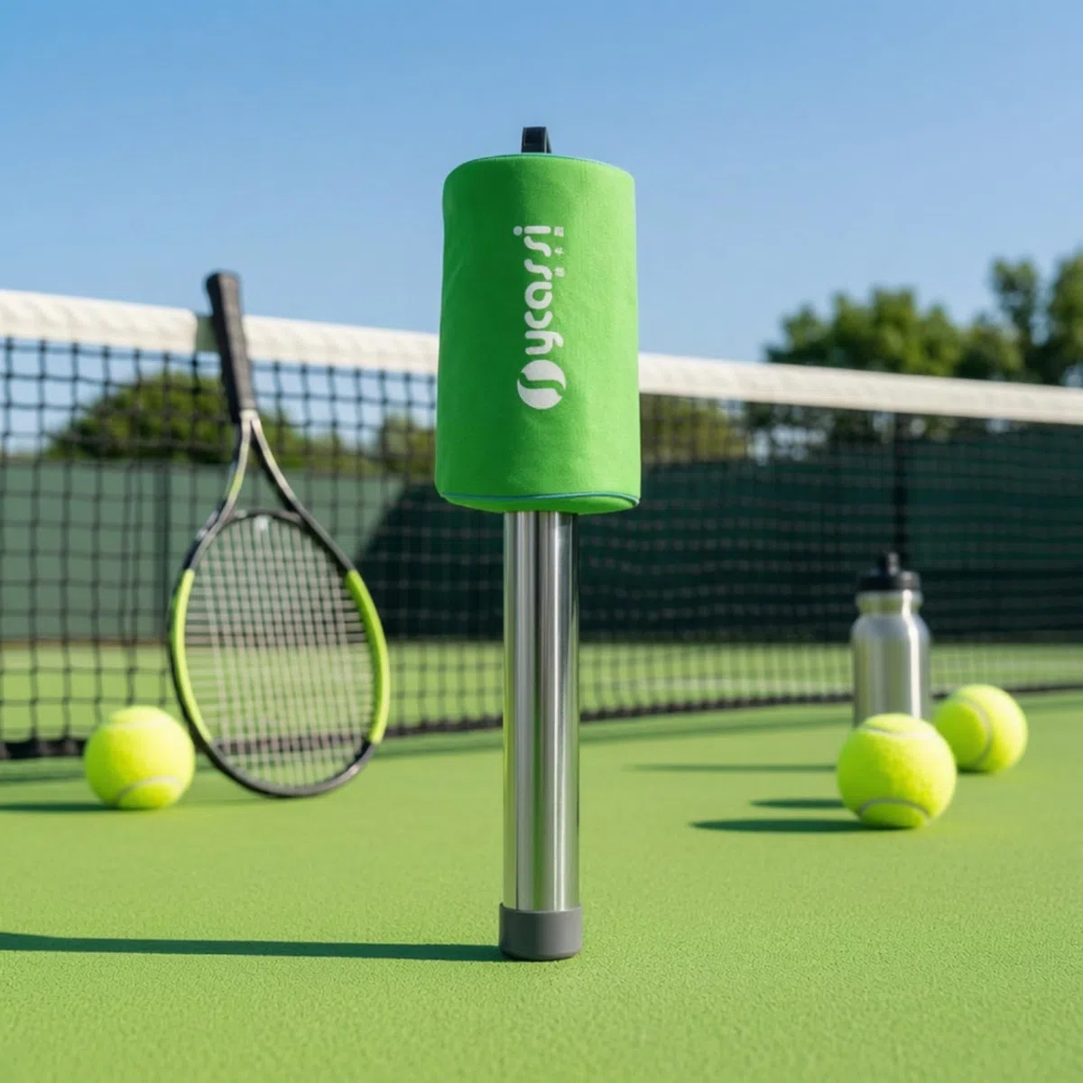 Milageto Tubo Raccogli Palline con Sacca Leggero Raccogli Palle da Tennis Robusto Attrezzatura per Tennisti