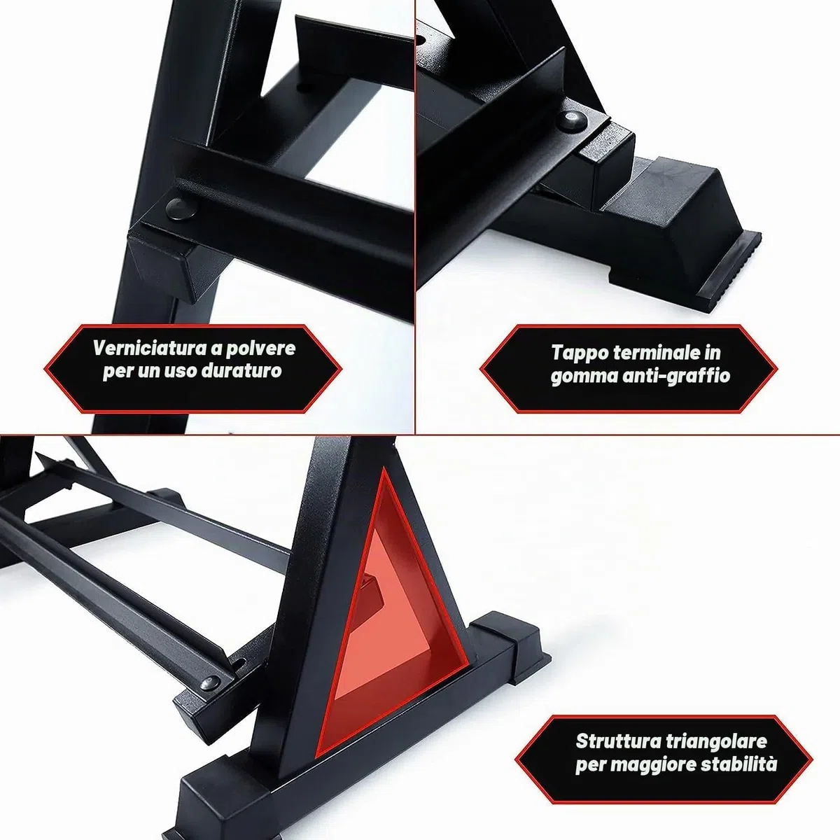 Zlinke Dumbell Rack Multilevel Weight Storage Organizer per Home Gym, peso rack per manubri, kettlebell, 1100LBS