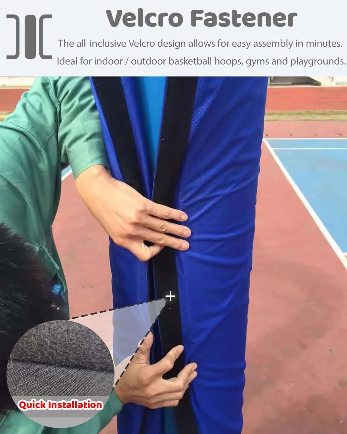 Cuscinetto per palo da basket da esterno, impermeabile, rotondo, barriera di collisione, accessorio protettivo per uso a bordo piscina, cuscino per una maggiore sicurezza, attrezzatura sportiva
